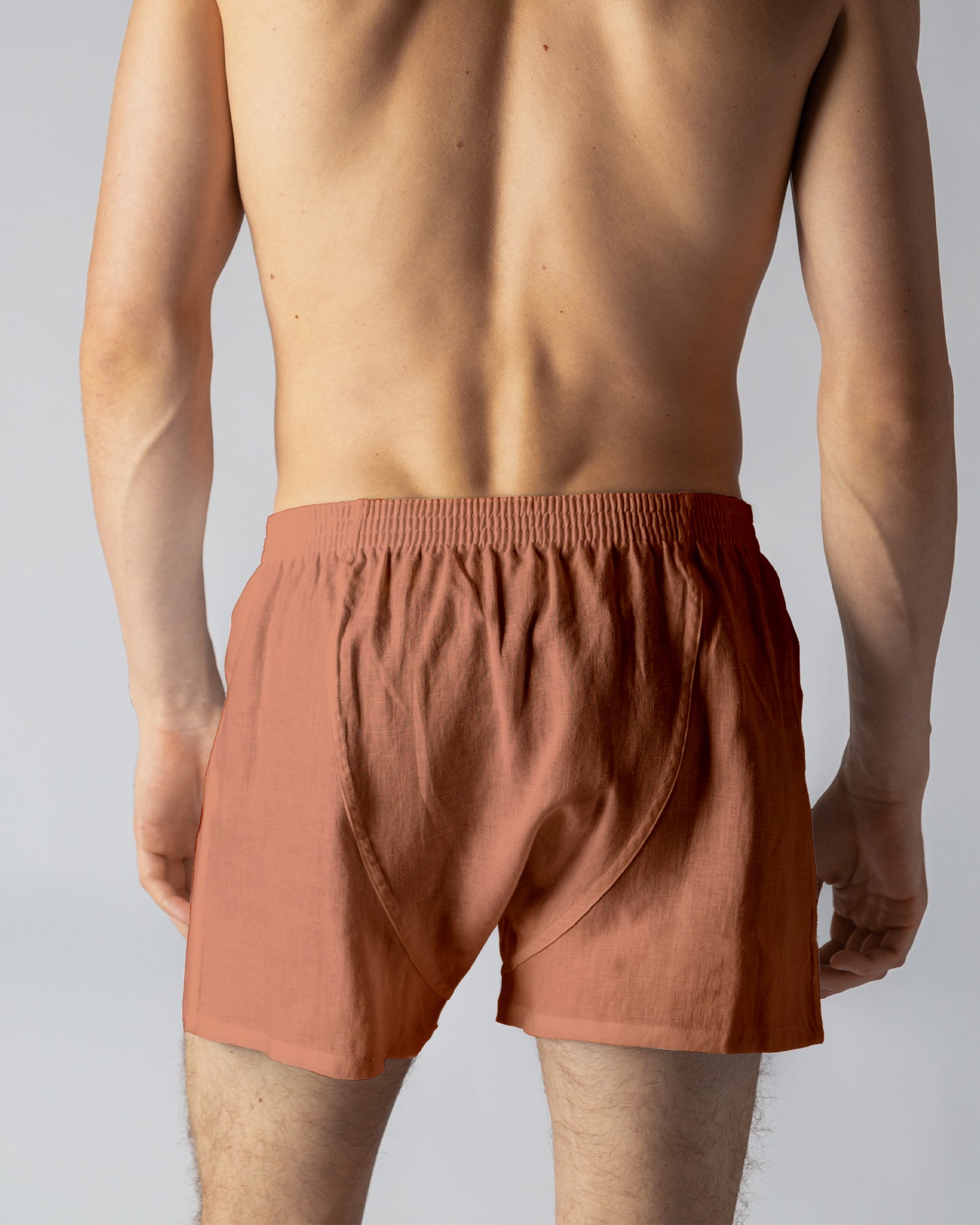 Cinnamon Linen Boxer Shorts Men