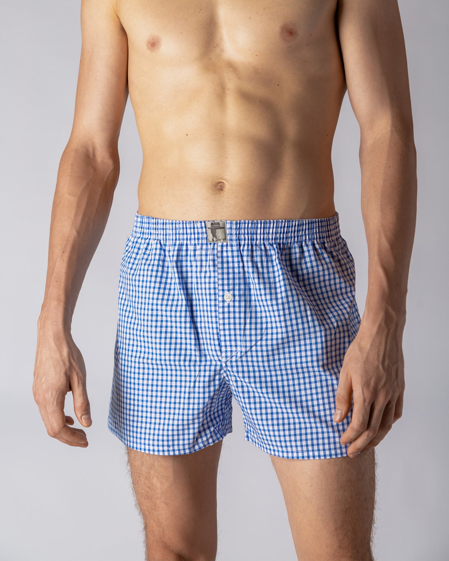 100% Cotton Mens Checked Boxer Shorts (2 Pack)
