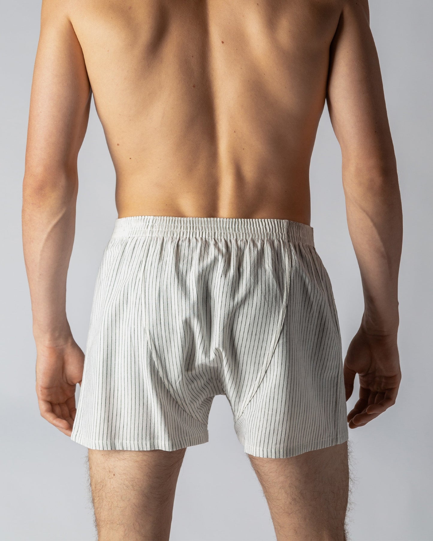 White-Black 60% Linen 40% Cotton Striped
