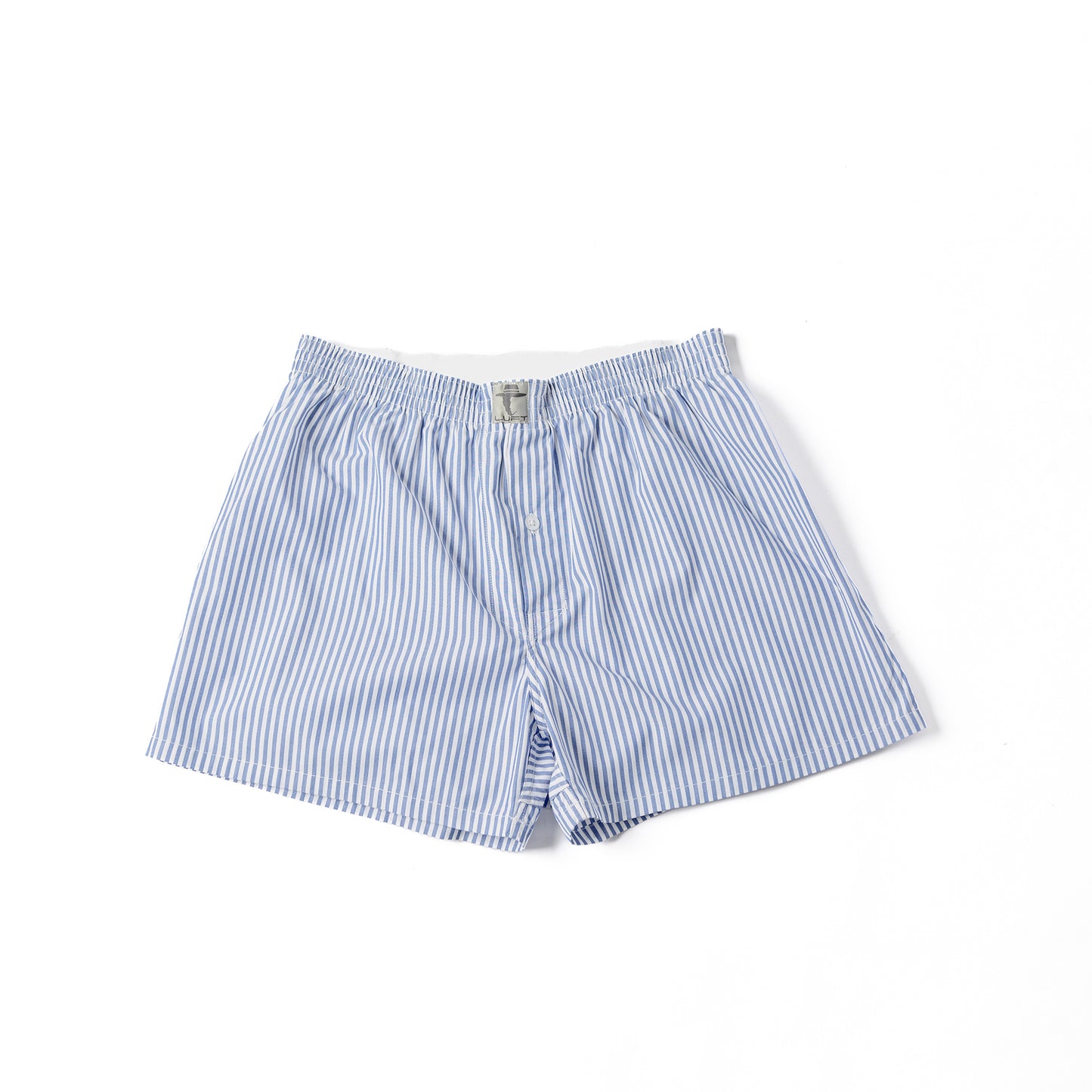 Blue-White 60% Linen 40% Cotton Striped