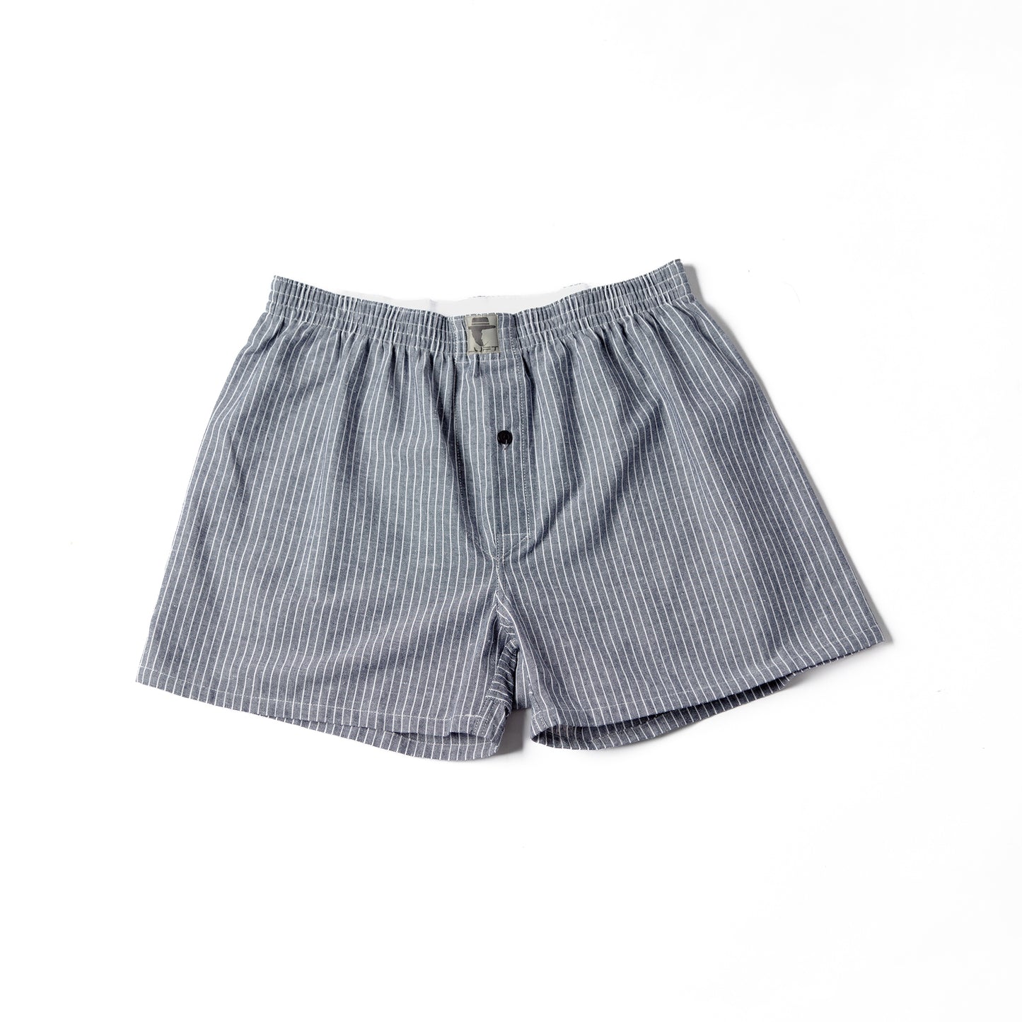 Charcoal-White 60% Linen 40% Cotton Striped