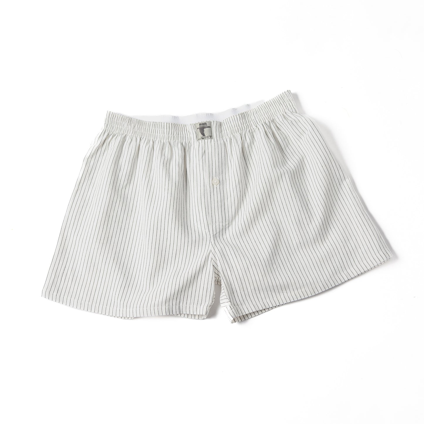 White-Black 60% Linen 40% Cotton Striped