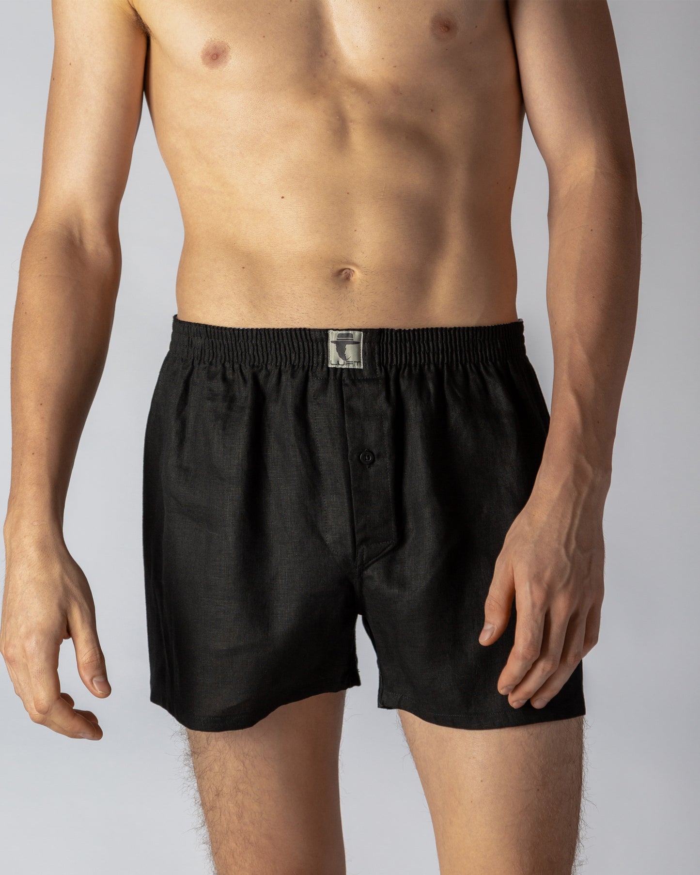 Eco-friendly Black linen flax underwear with timeless breathability.