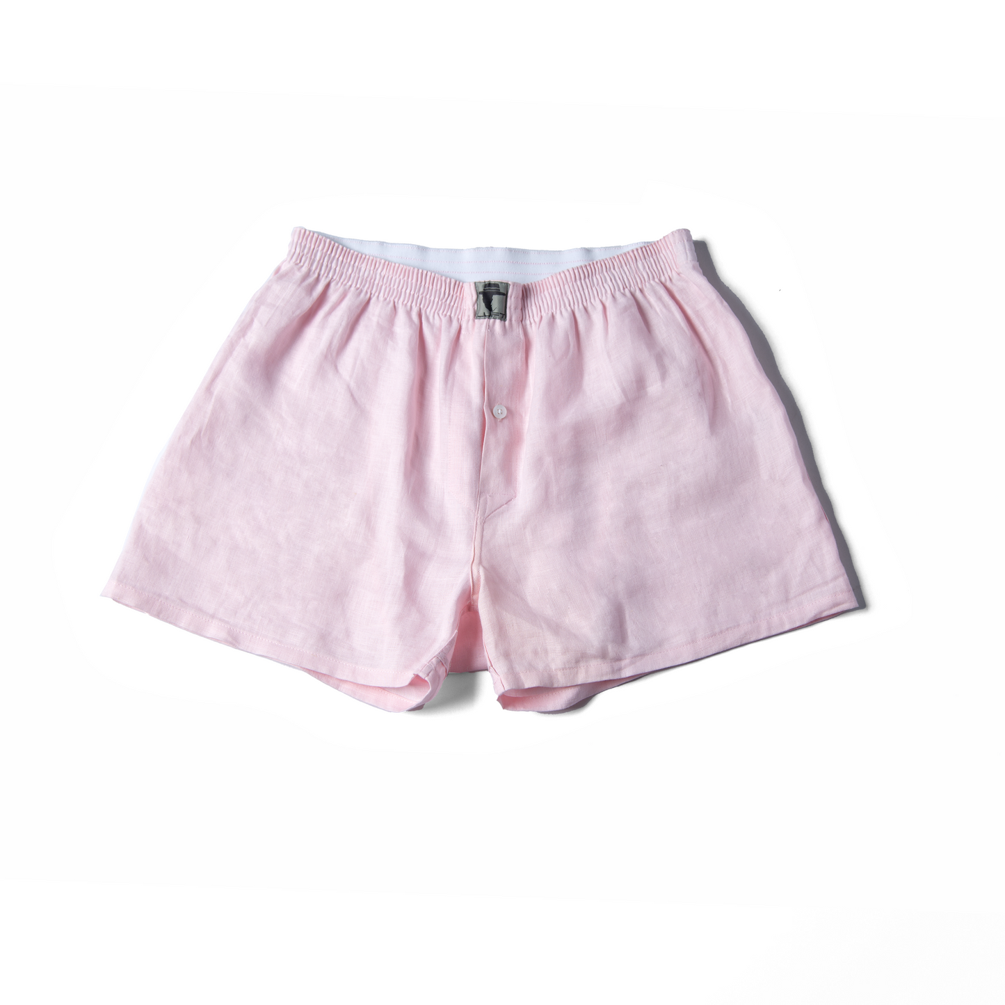 Baby Pink 100% Linen Mens Boxer Shorts