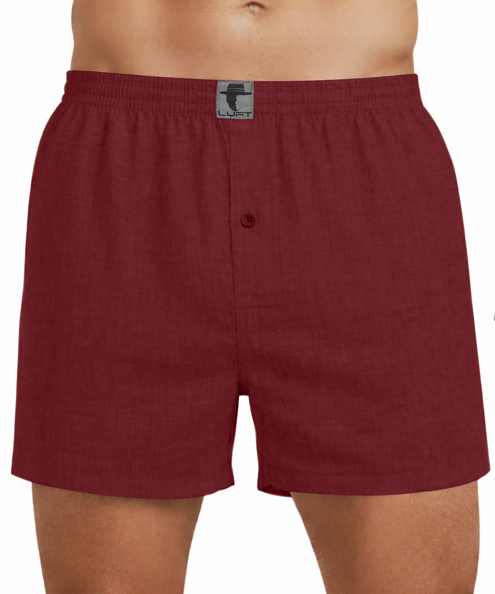 LUFT 100% Linen Mens Boxer Shorts