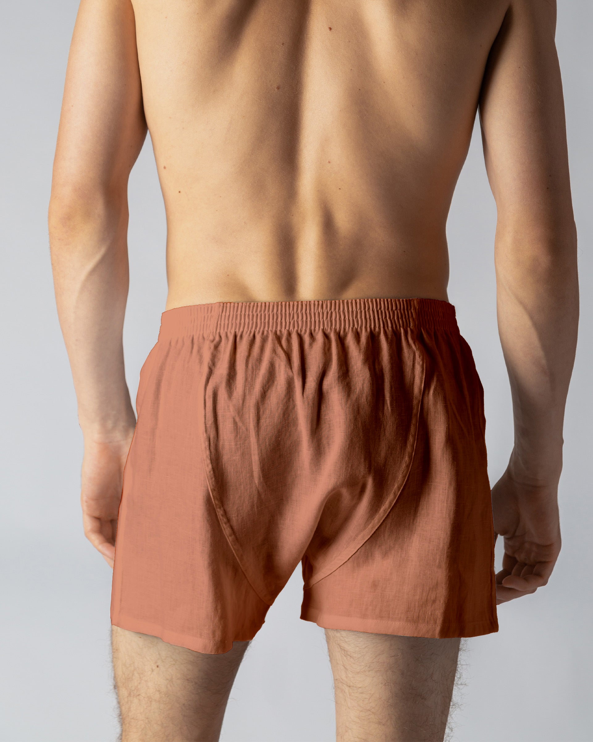Cinnamon Linen Boxer Shorts Men