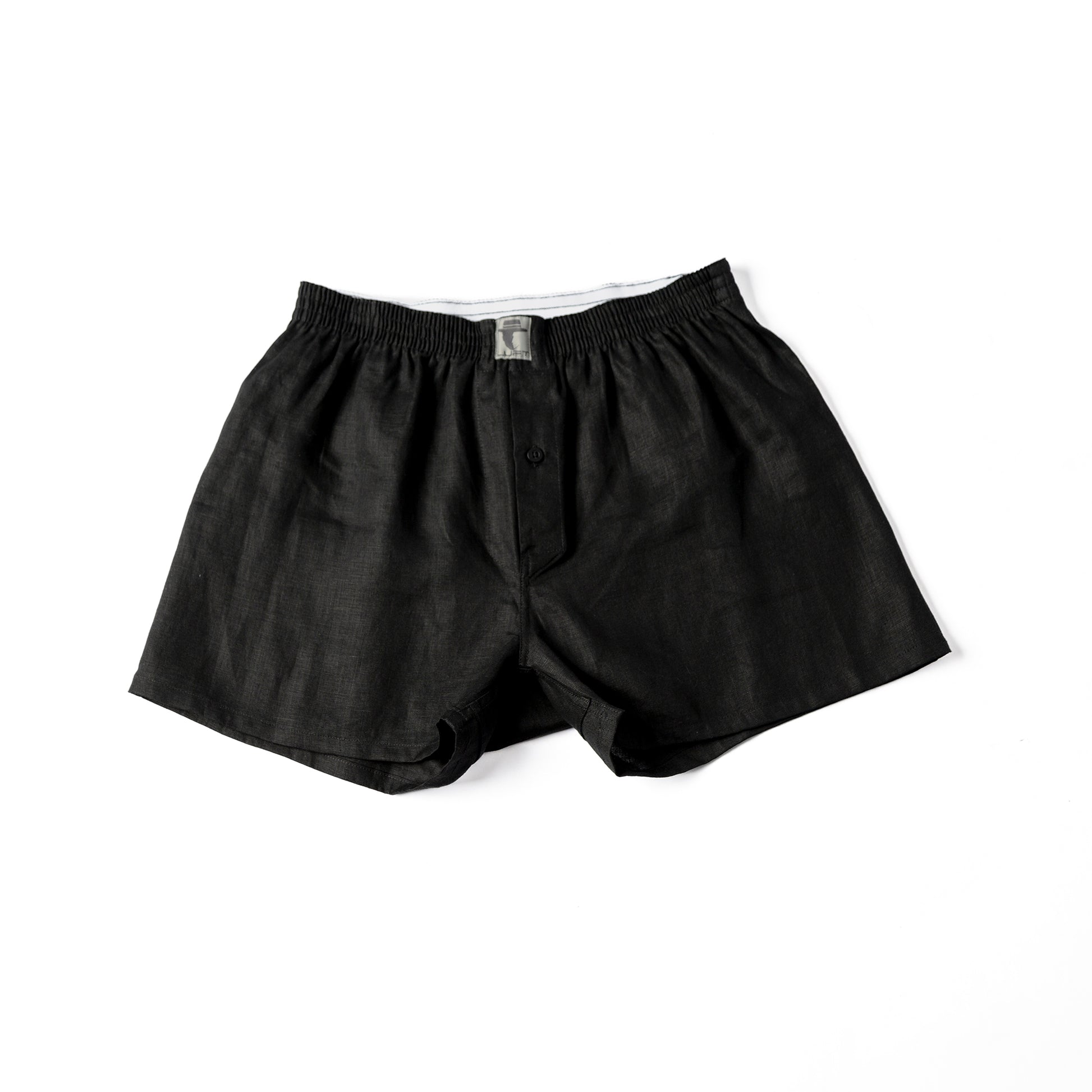 Black 100% Linen Mens Boxer Shorts – Luft Boxers