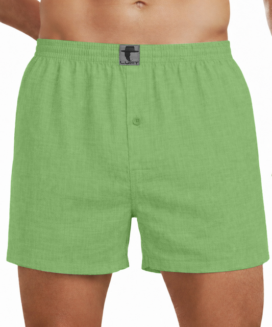 Mint Green 100%  Linen Mens Boxer Shorts